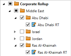 Select projects against which to generate result set run